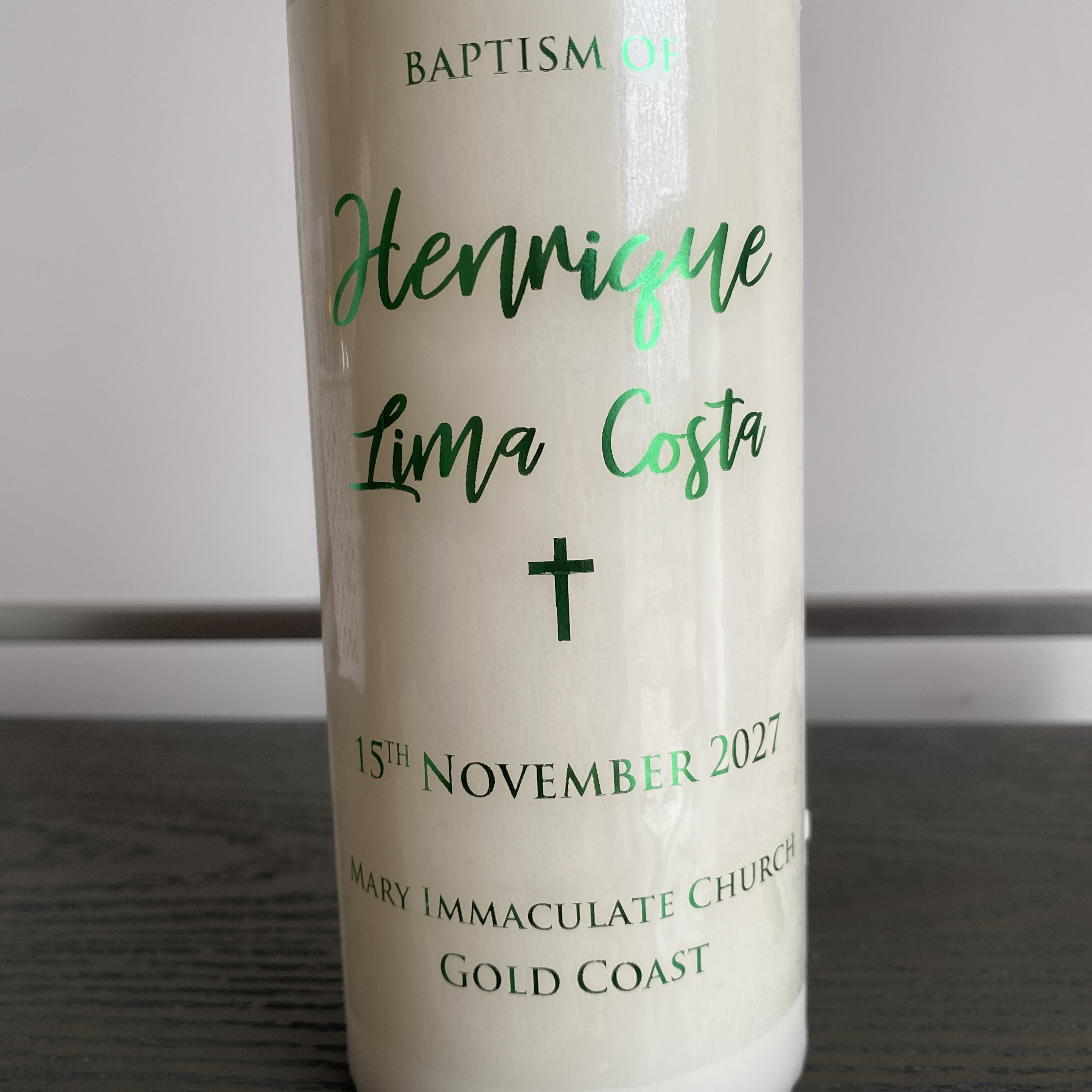 Personalised Candle Label - 1 Personalized Wedding Candle Label Baptism