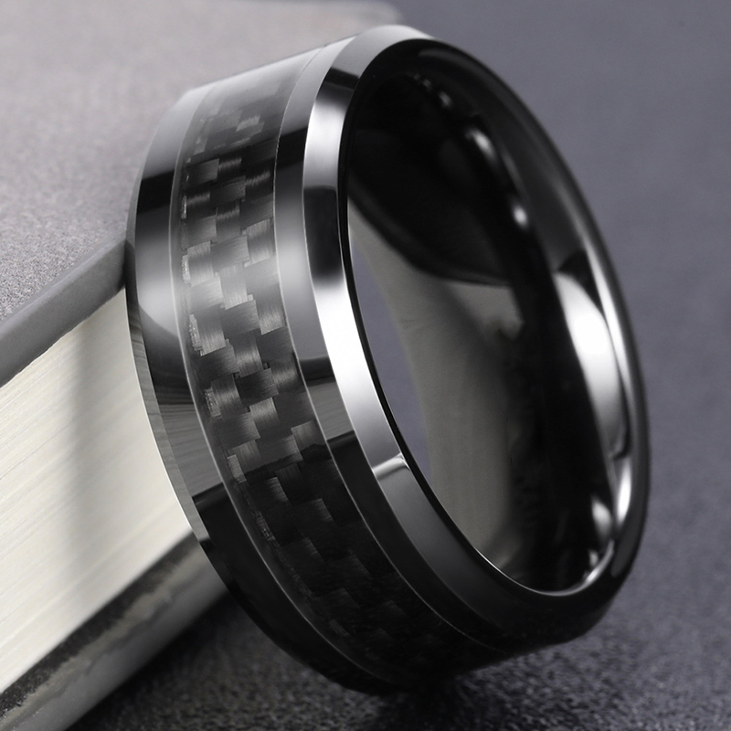 Initial Ring Custom - 8MM Men's 316L Stainless Steel Ring