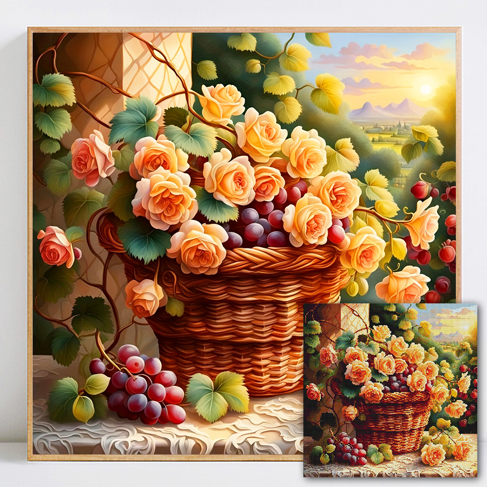 Flower Diamond Painting Kit Fu - Photo Mosaic Print avis et prix