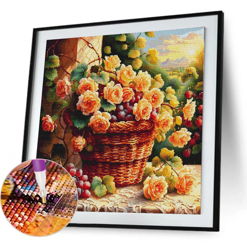 Flower Diamond Painting Kit Fu - Photo Mosaic Print avis et prix