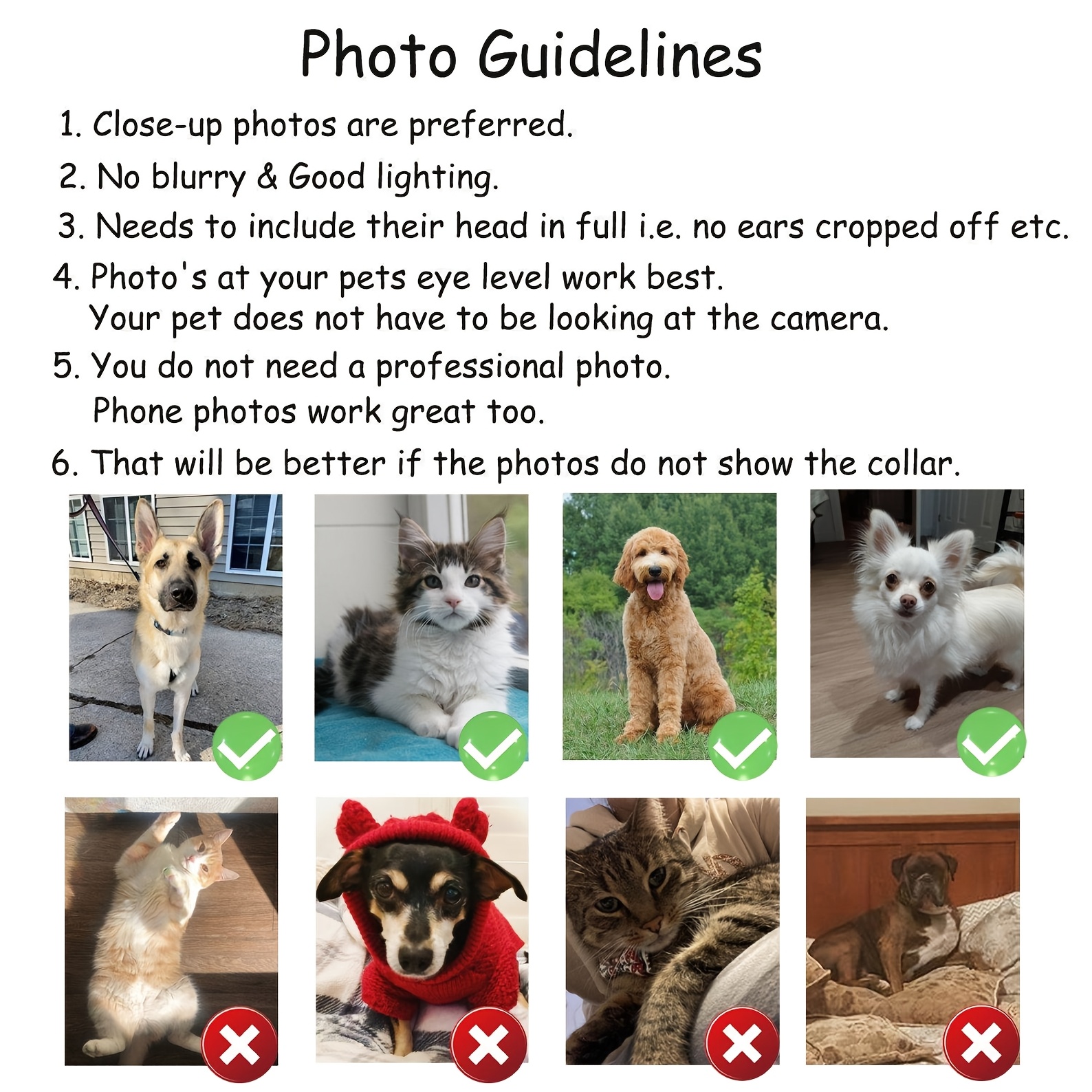 1PC Personalized Pet Head 2D I - Pet Portrait Custom avis et prix