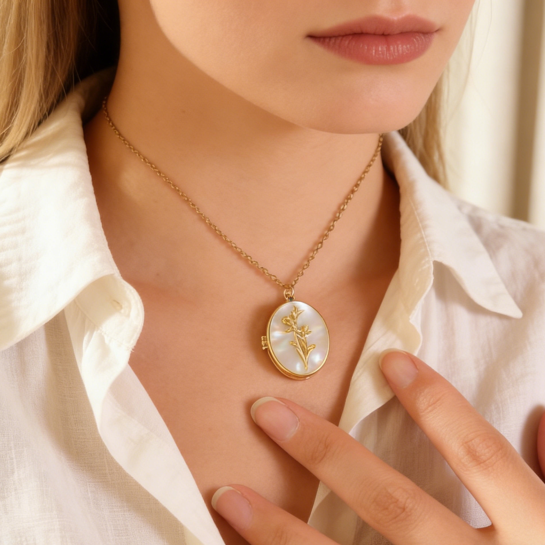 Diamon Birth Flower Custom Col - Birth Flower Necklace avis et prix