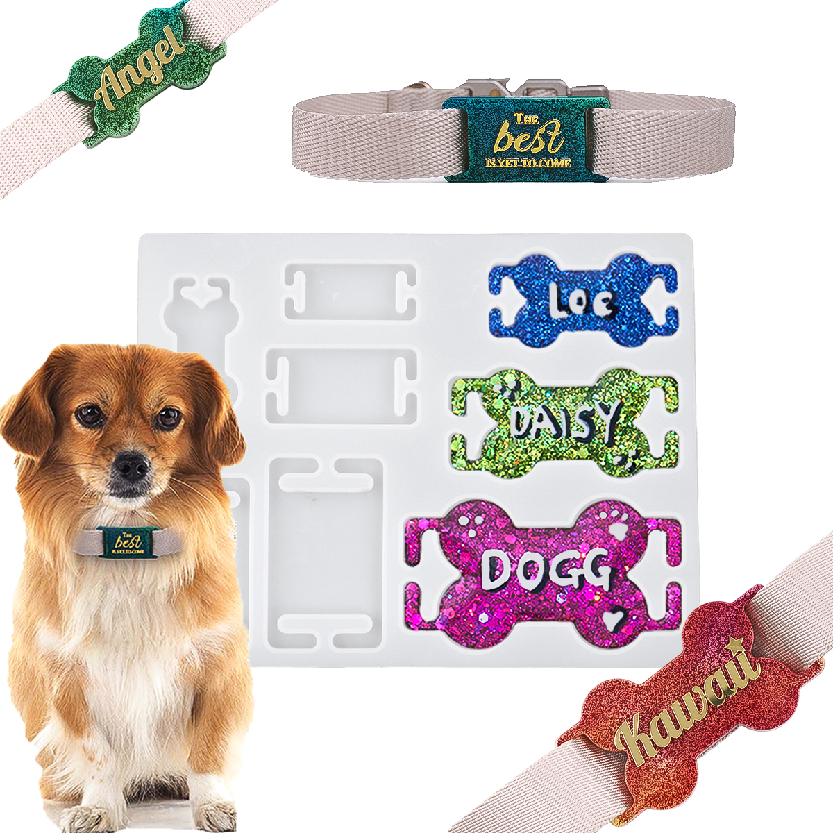 DIY Cat Dog ID Tag Silicone Mo - Name Necklace Custom avis et prix