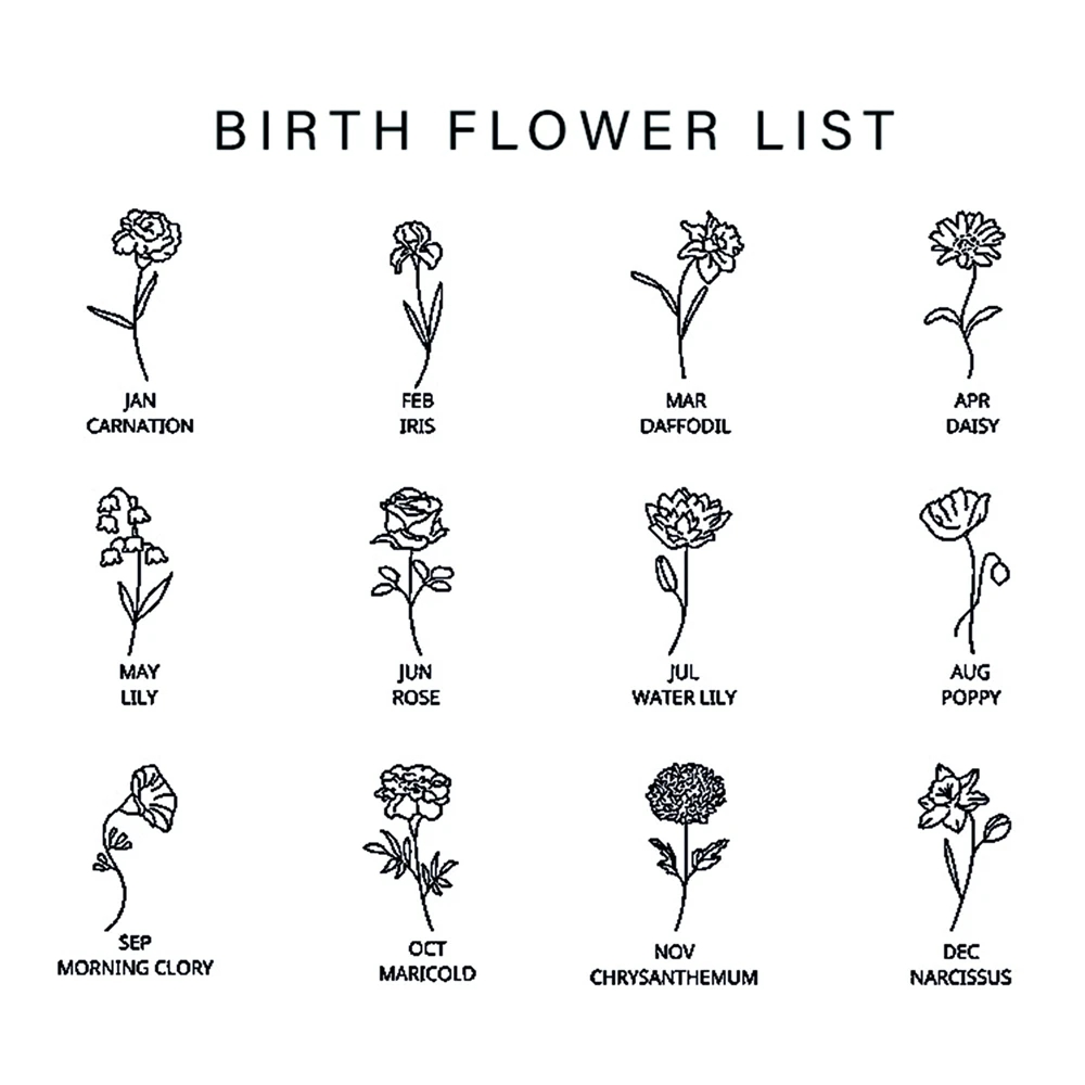 Custom Birth Month Flower Neck - Birth Flower Necklace avis et prix