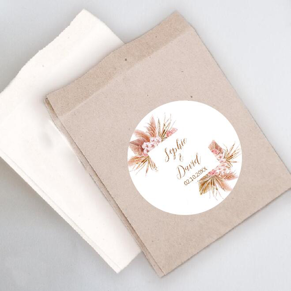 96Pcs Pampas Grass Stickers fo - Personalised Candle Label avis et prix