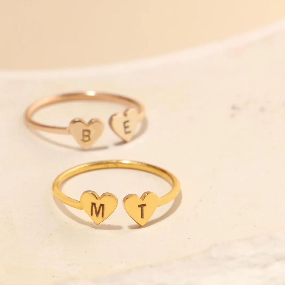 COOLTIME Custom Heart Initial  - Initial Ring Custom avis et prix