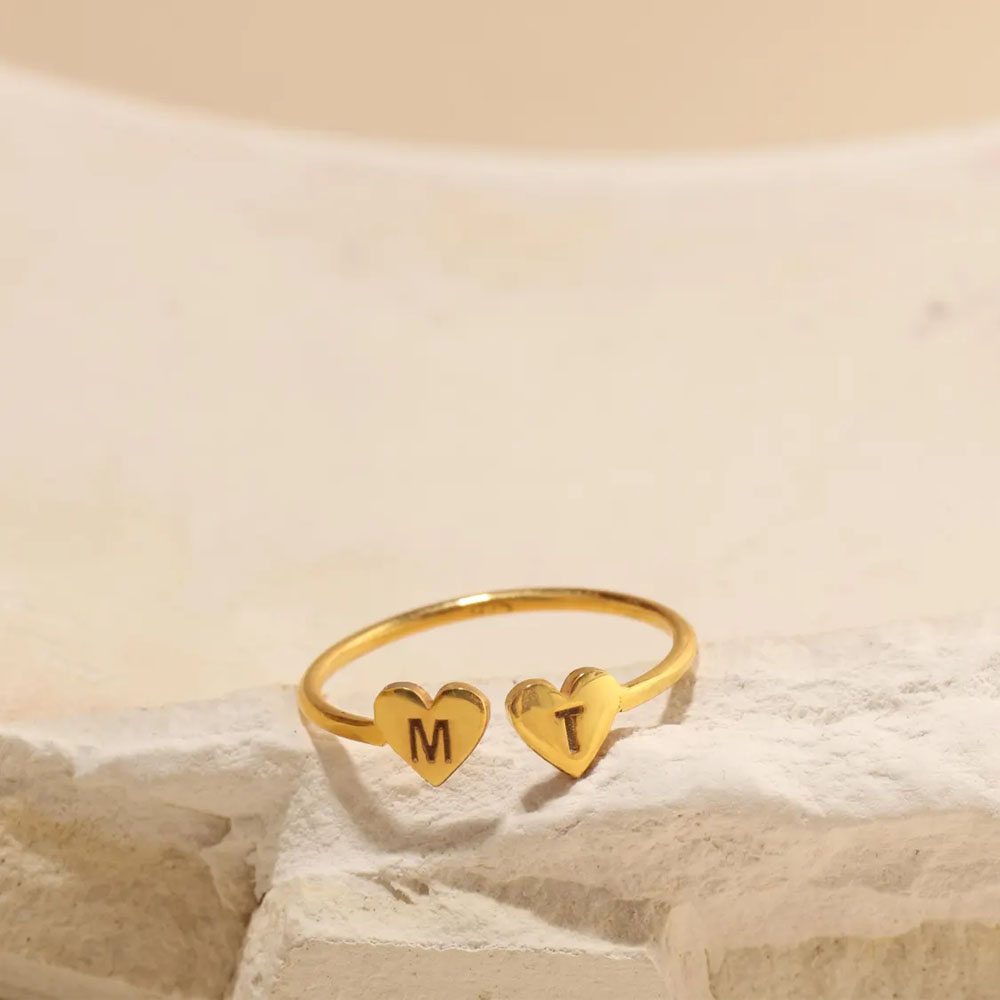 COOLTIME Custom Heart Initial  - Initial Ring Custom avis et prix