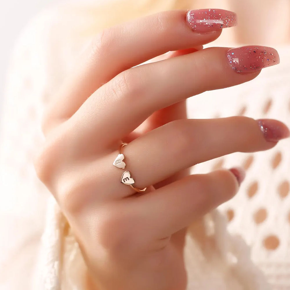COOLTIME Custom Heart Initial  - Initial Ring Custom avis et prix