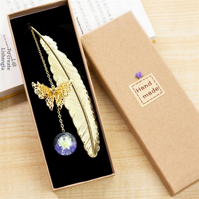 1PC Metal Bookmark Creative Im - Dried Flower Bookmark avis et prix