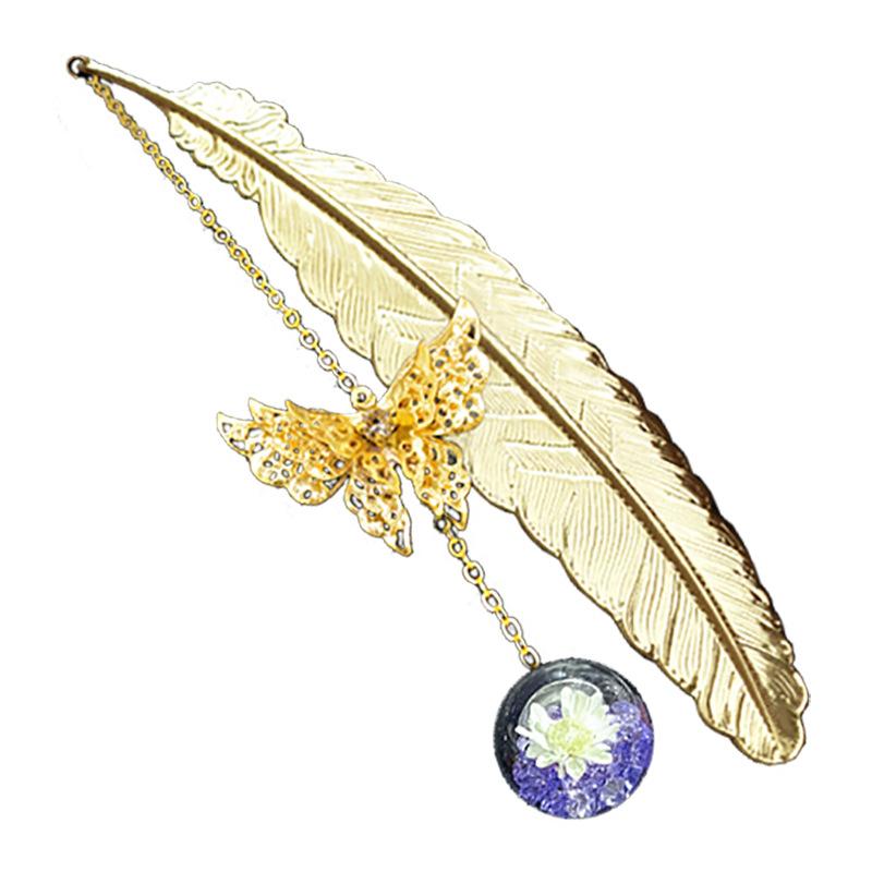 1PC Metal Bookmark Creative Im - Dried Flower Bookmark avis et prix