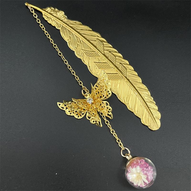 1PC Metal Bookmark Creative Im - Dried Flower Bookmark avis et prix