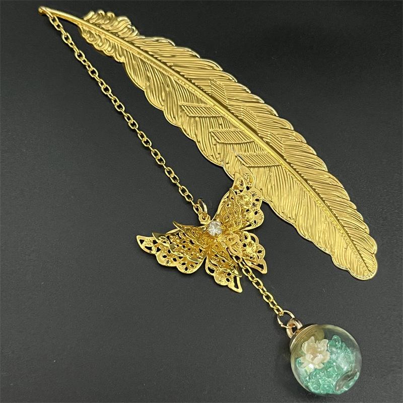 1PC Metal Bookmark Creative Im - Dried Flower Bookmark avis et prix