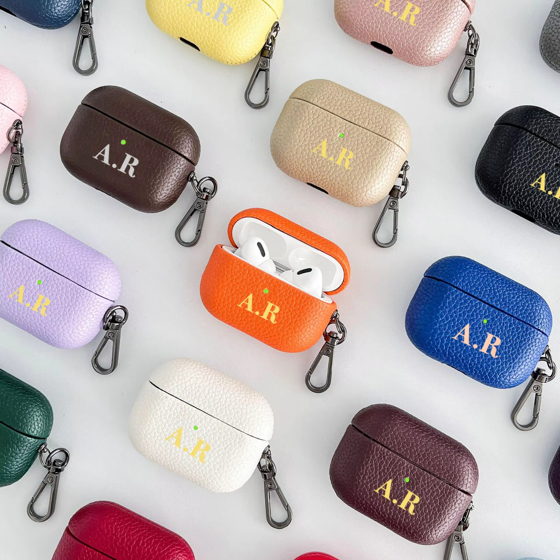 Personalized Initials Letters  - Monogram Keychain Leather avis et prix