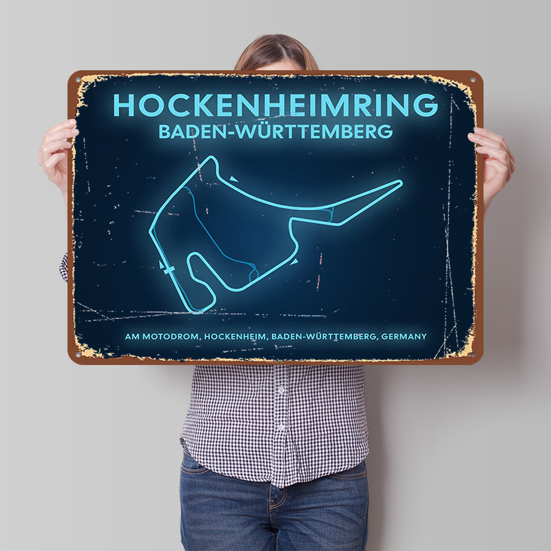 Hockenheimring Circuit Neon Ma - Custom Map Poster avis et prix