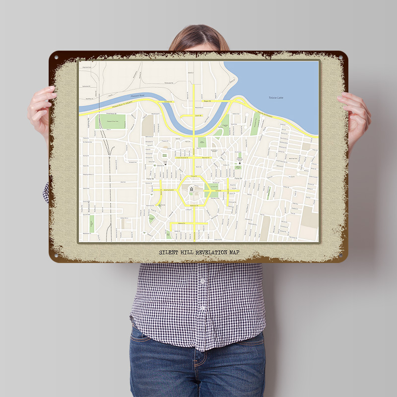 Silent Hill Revelation Map Met - Custom Map Poster avis et prix