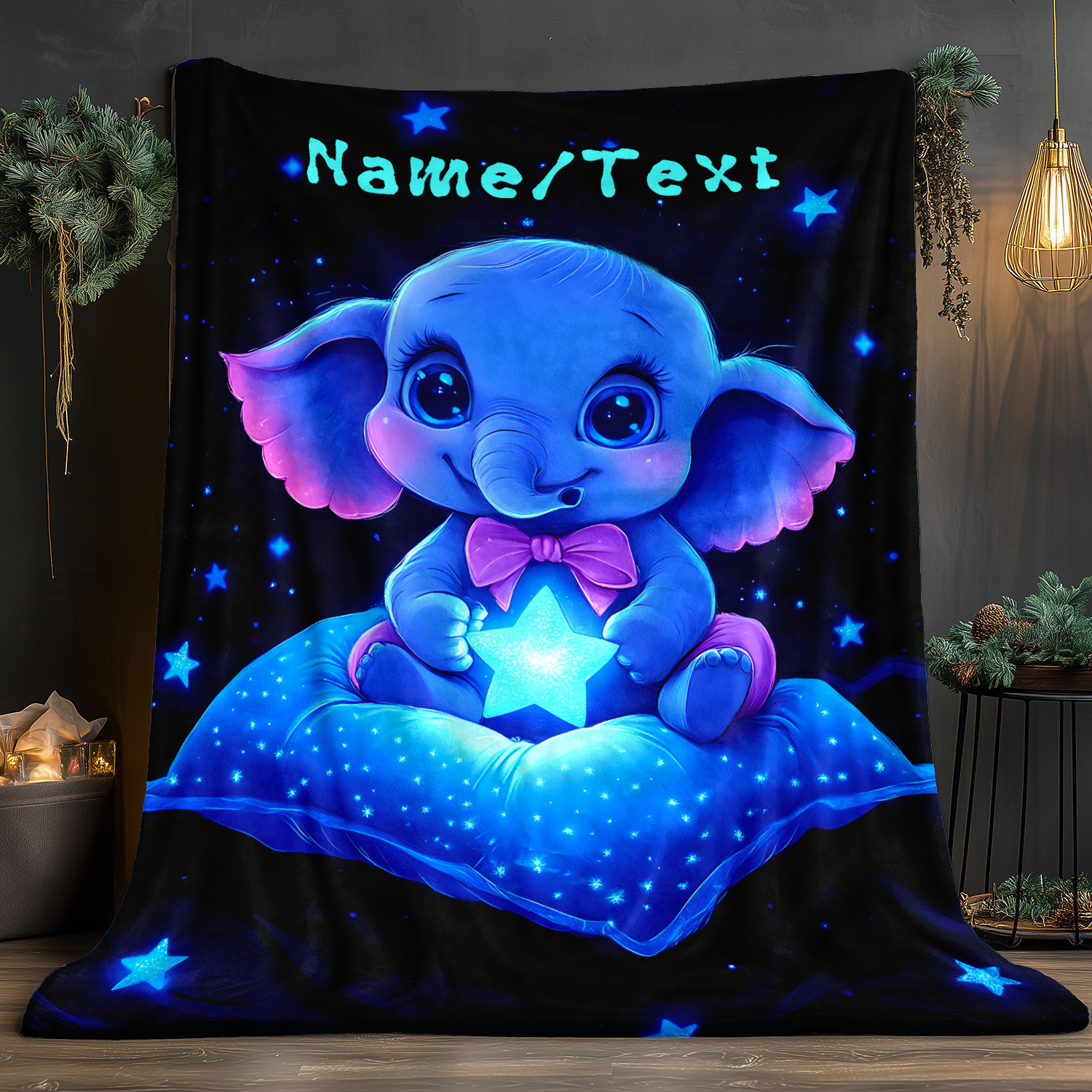 Personalized Cute Blue Elephan - Custom Night Sky avis et prix