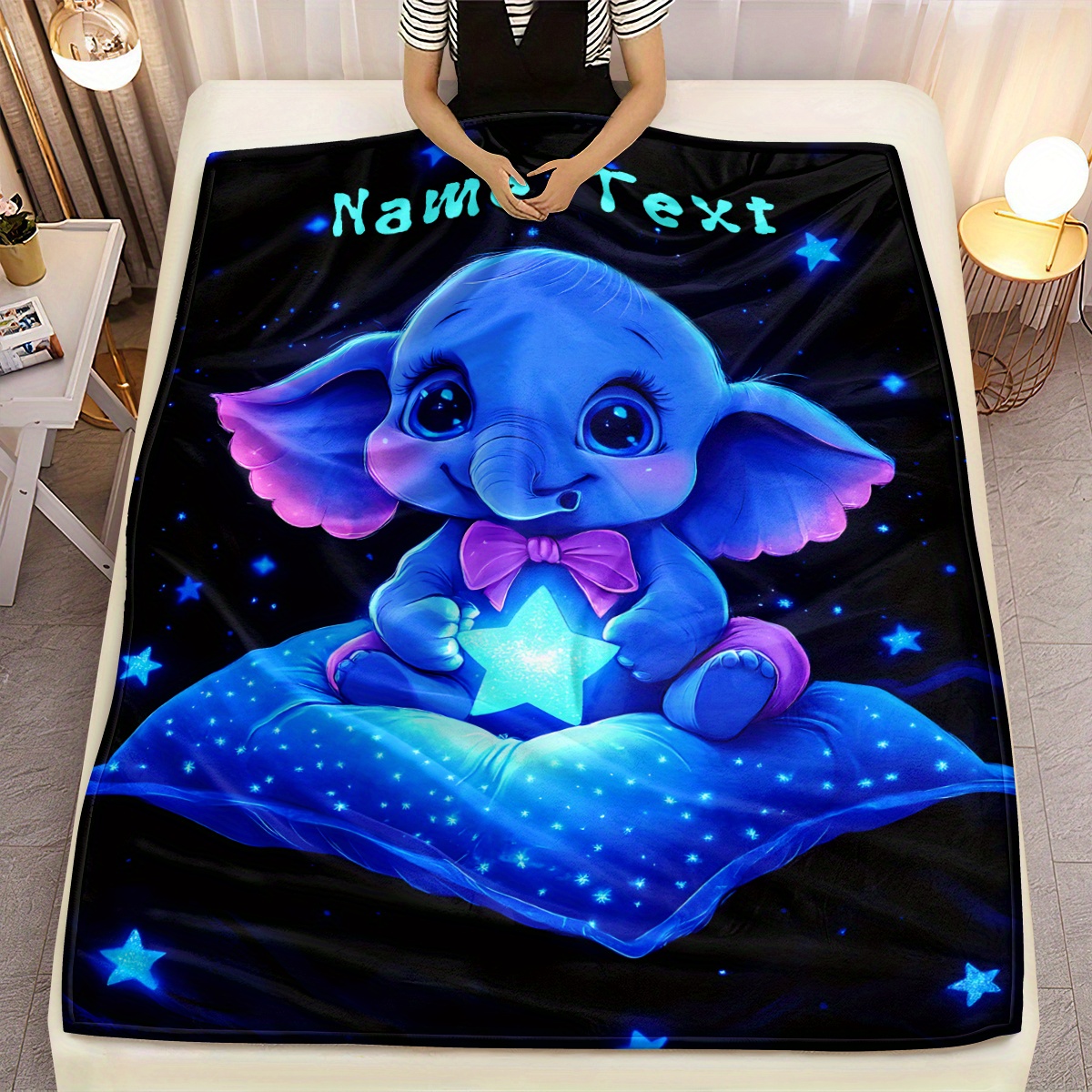Personalized Cute Blue Elephan - Custom Night Sky avis et prix
