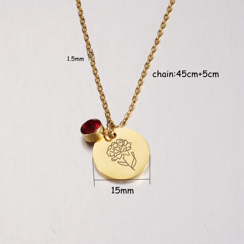 Birth Month Flowers Clipart Fl - Birth Flower Necklace avis et prix