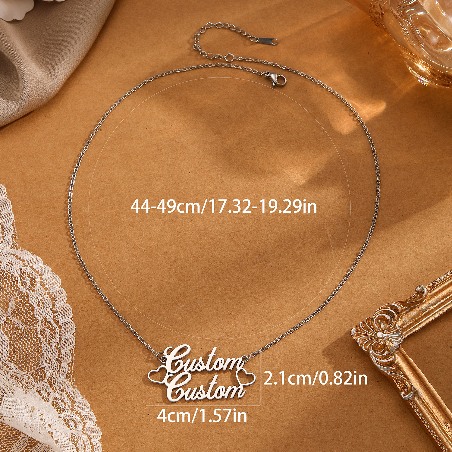 1pc Stainless Steel Customized - Name Necklace Custom avis et prix