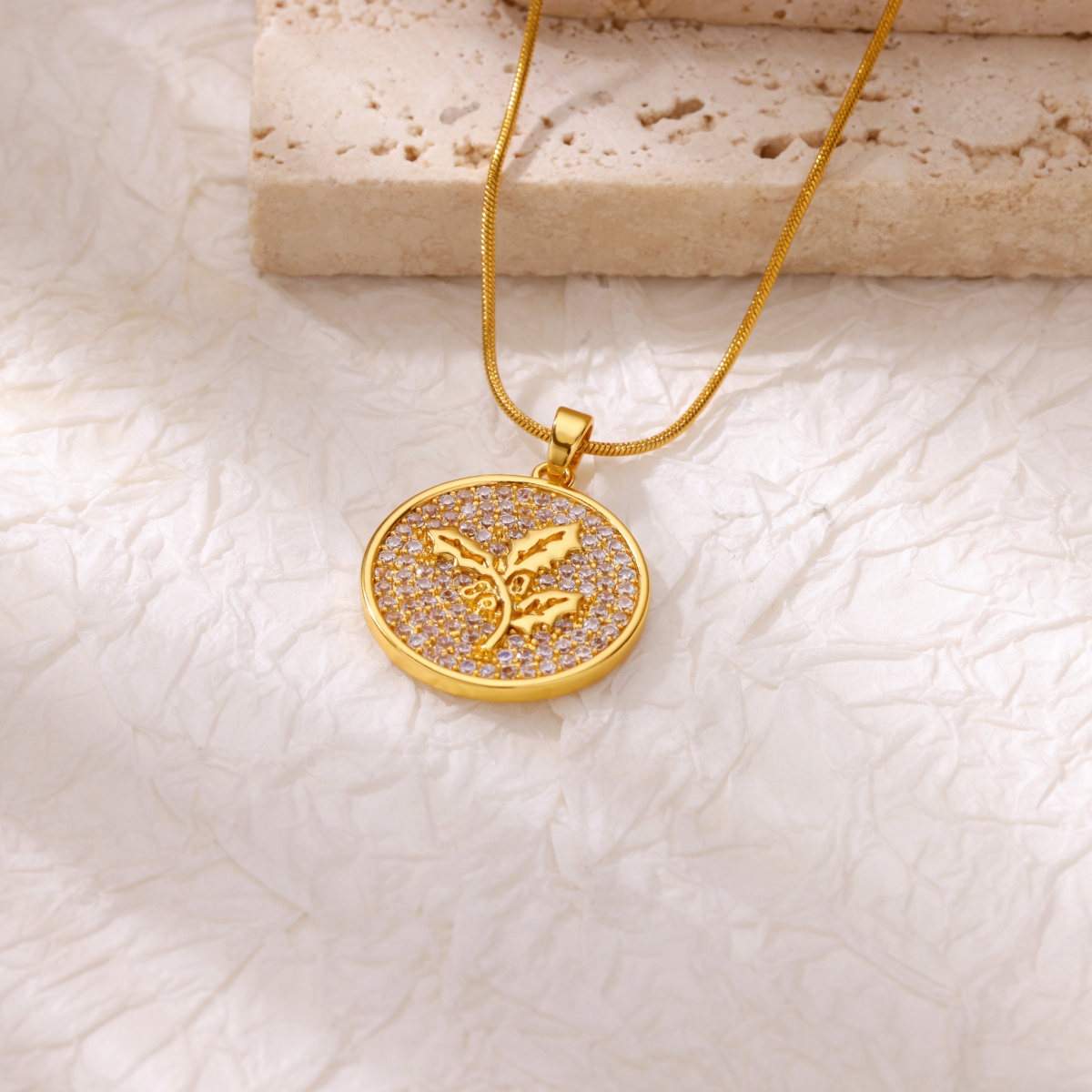 Zircon Flower Necklaces For Wo - Birth Flower Necklace avis et prix
