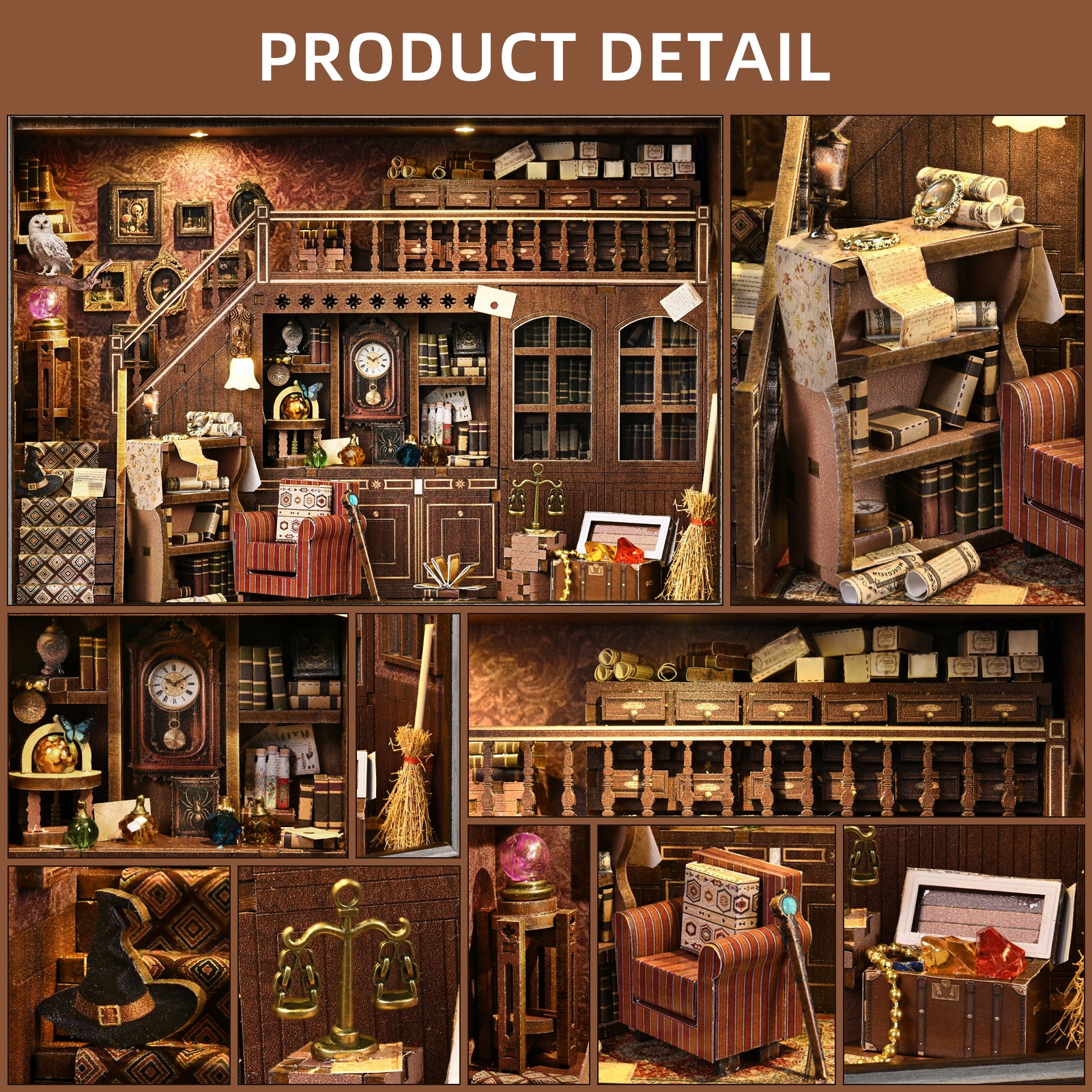 Book Nook Kit Secret Attic DIY - Engraved Wood Frame avis et prix