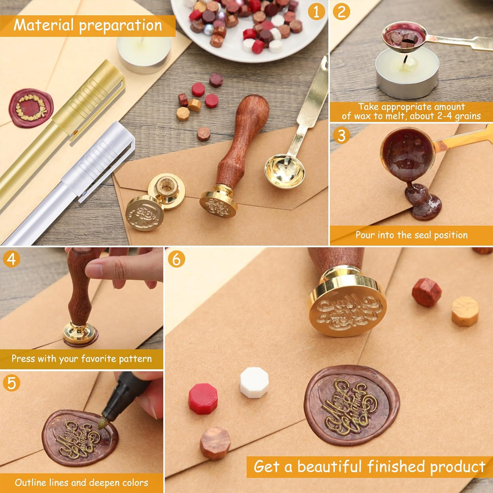 Custom Wax Seal Stamp, Persona - Wax Seal Letter Kit avis et prix