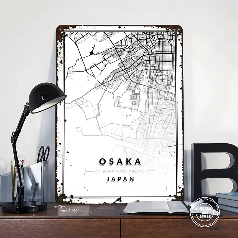 Osaka Map 3D Texture Printed P - Custom Map Poster avis et prix