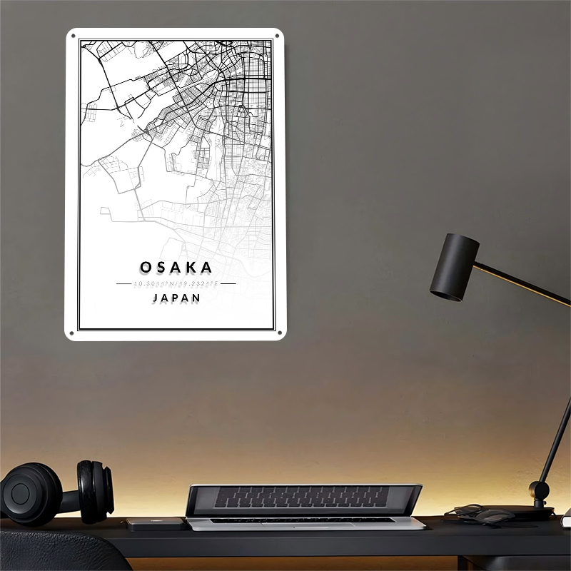 Osaka Map 3D Texture Printed P - Custom Map Poster avis et prix