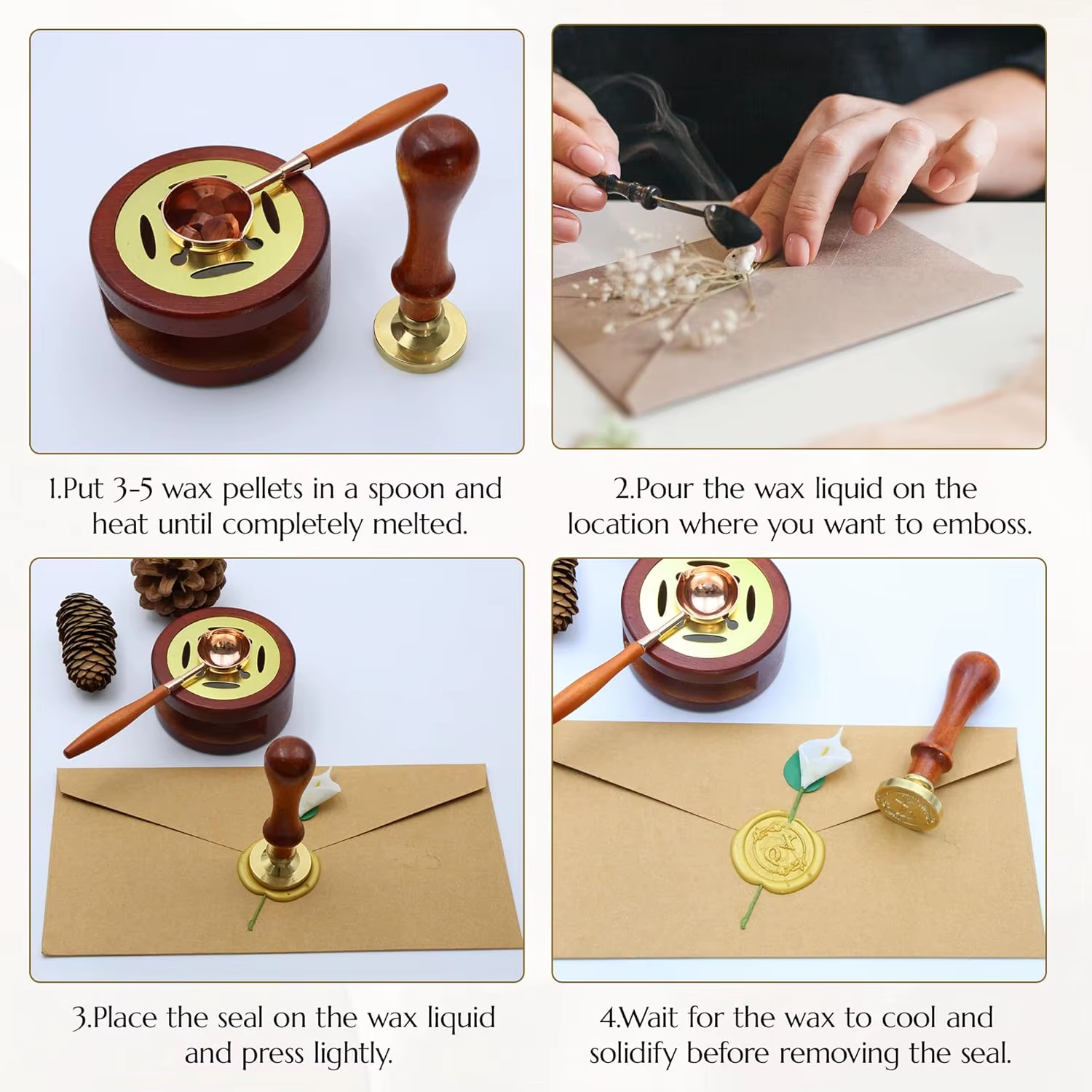 Wedding Custom Wax Seal Stamp  - Wax Seal Letter Kit avis et prix