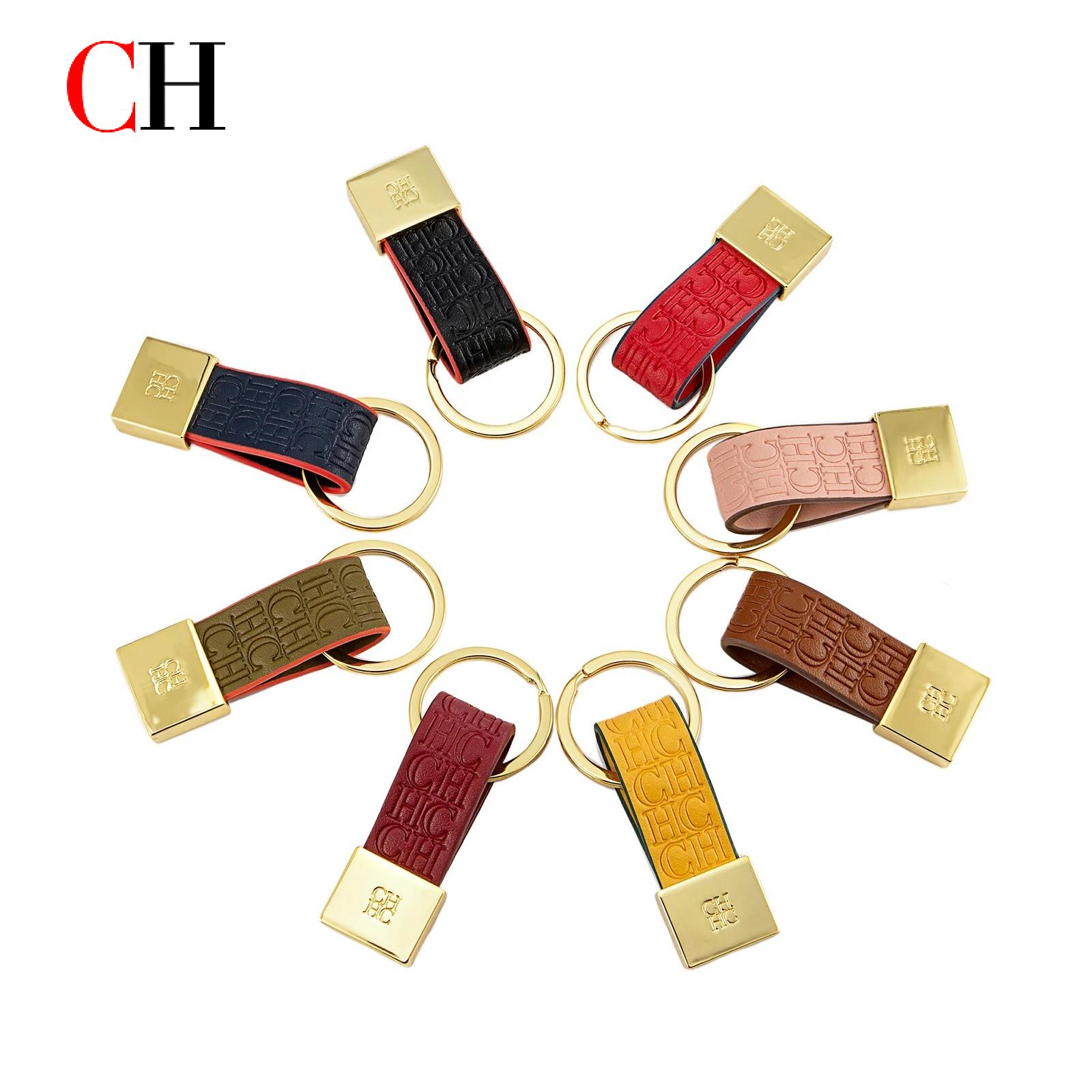 CH Embossed Monogram Leather K - Monogram Keychain Leather avis et prix