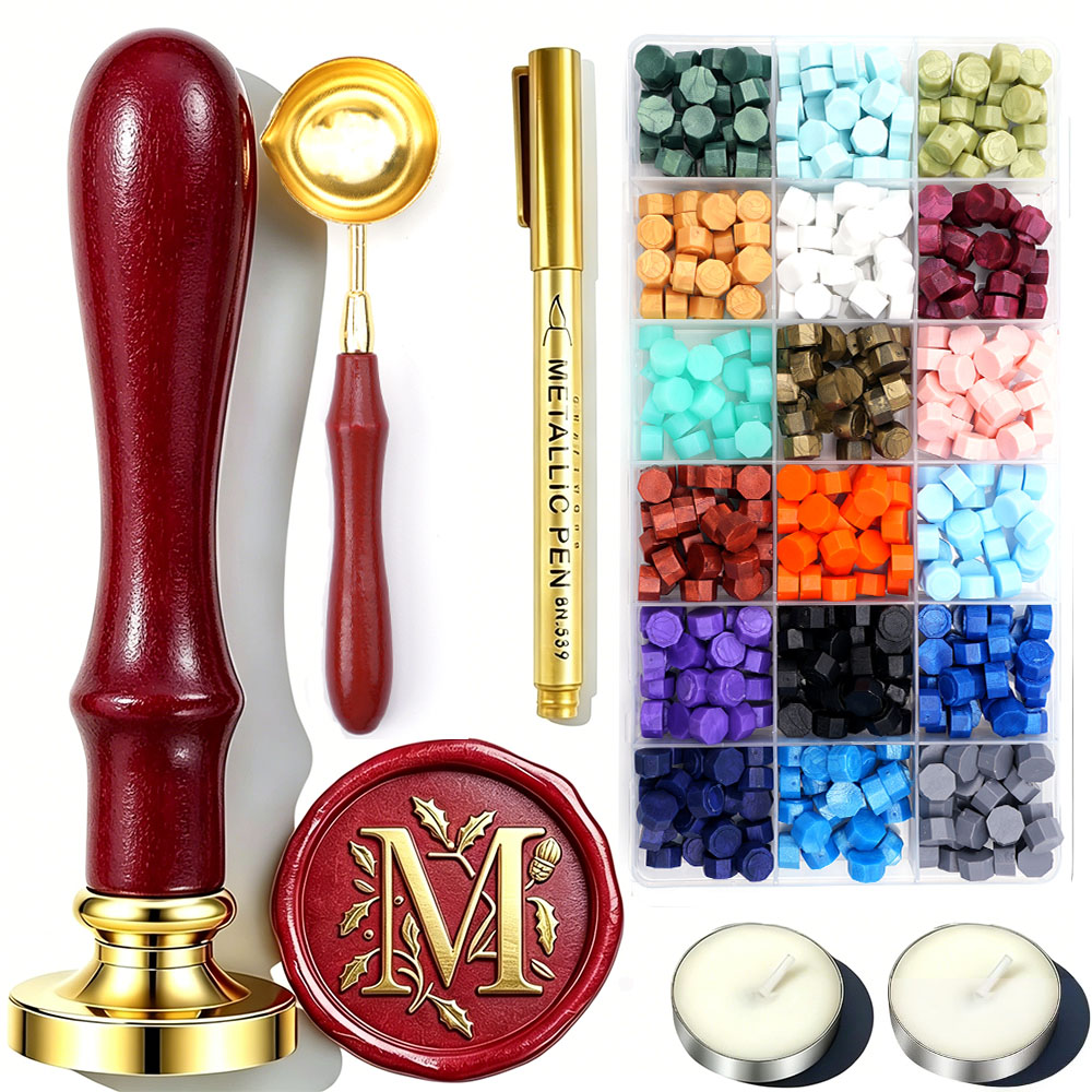 Letter M Wax Seal Stamp Kit wi - Wax Seal Letter Kit avis et prix