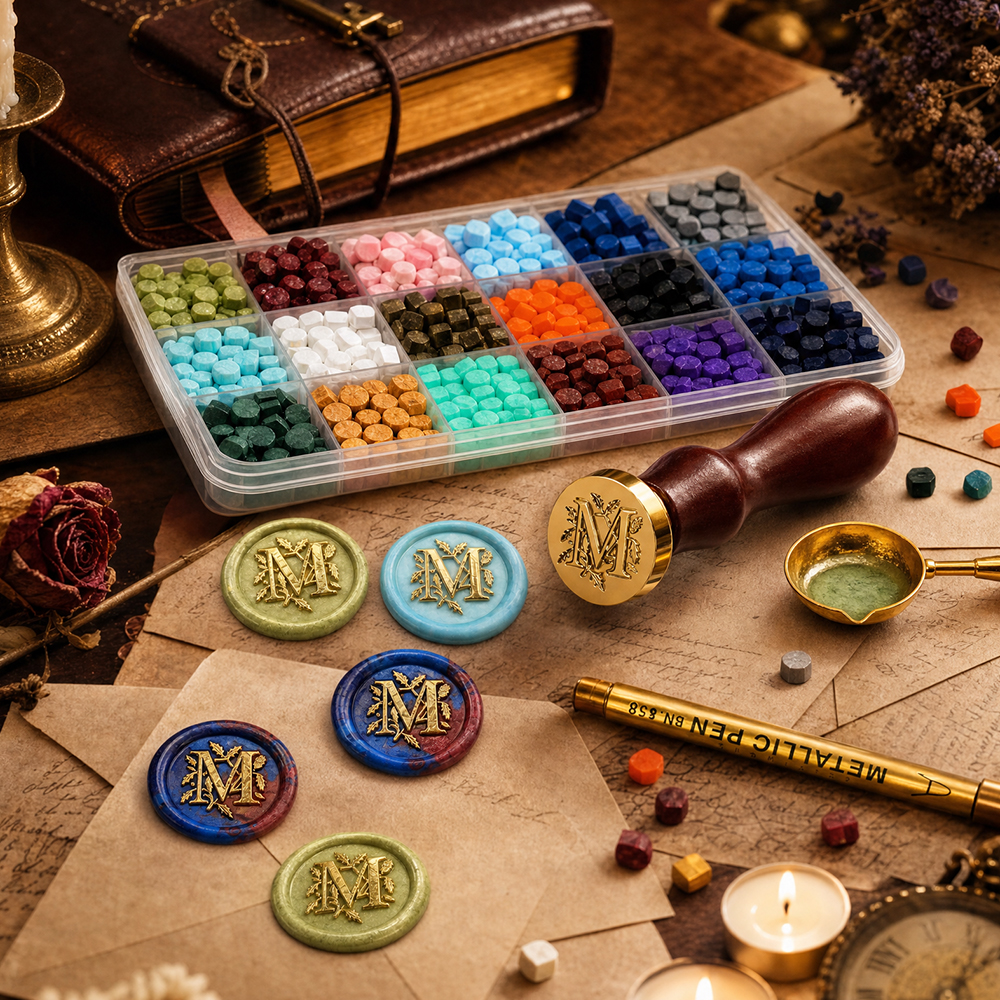 Letter M Wax Seal Stamp Kit wi - Wax Seal Letter Kit avis et prix