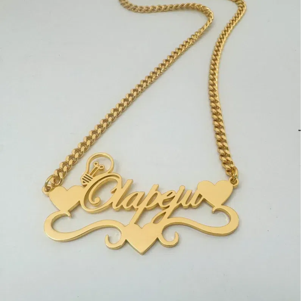 Handcrafted Gold Color Name Ne - Name Necklace Custom avis et prix