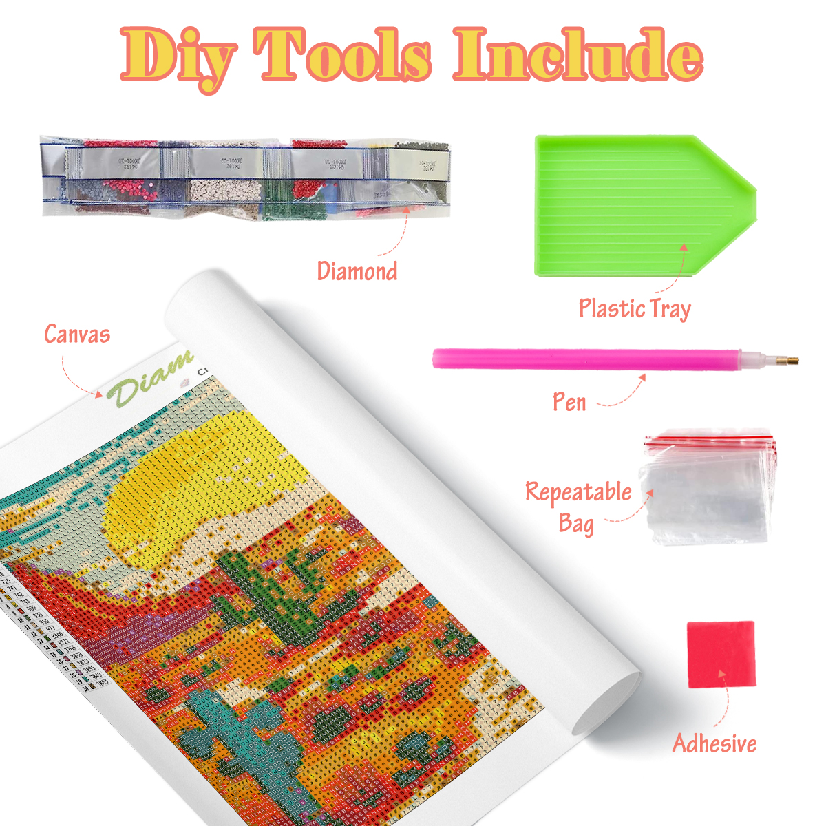 Frameless, DIY Diamond Paintin - Photo Mosaic Print avis et prix