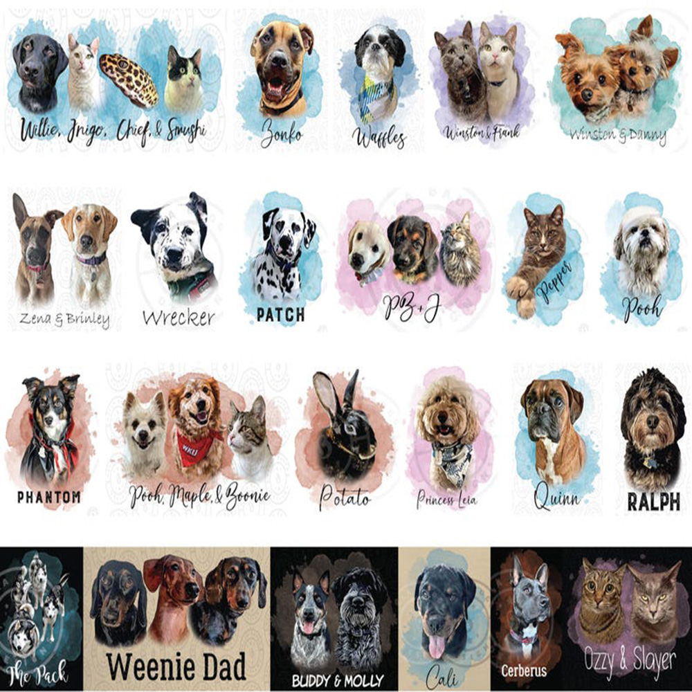 Personalized Custom Pet Portra - Pet Portrait Custom avis et prix