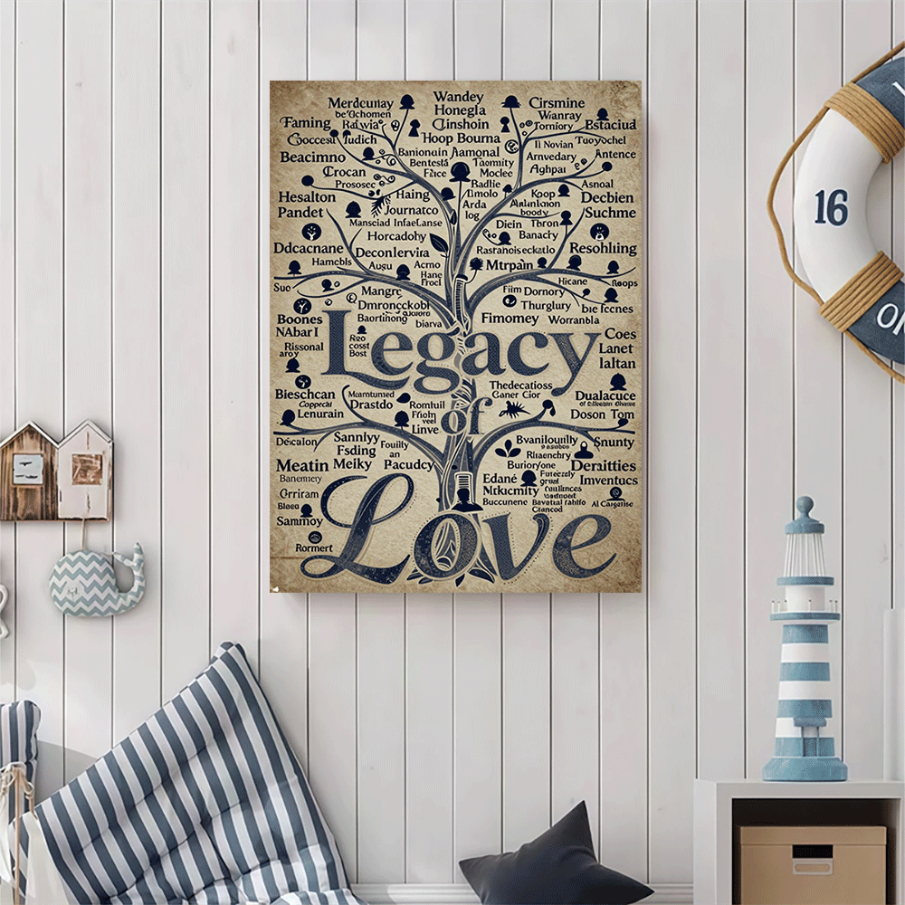 1PC-Unframed Canvas poster wal - Family Tree Print avis et prix