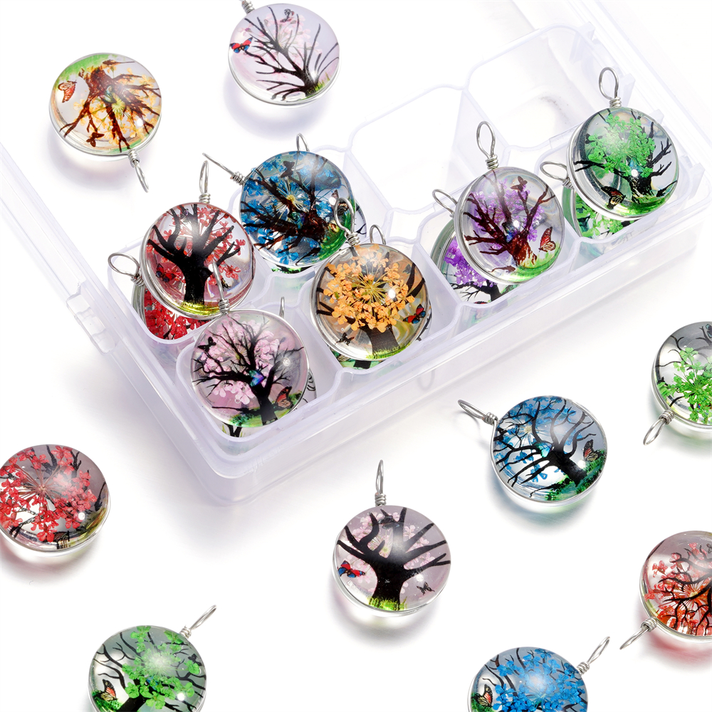 5pcs/lot 20x29mm Jewelry Cryst - Birth Flower Necklace avis et prix