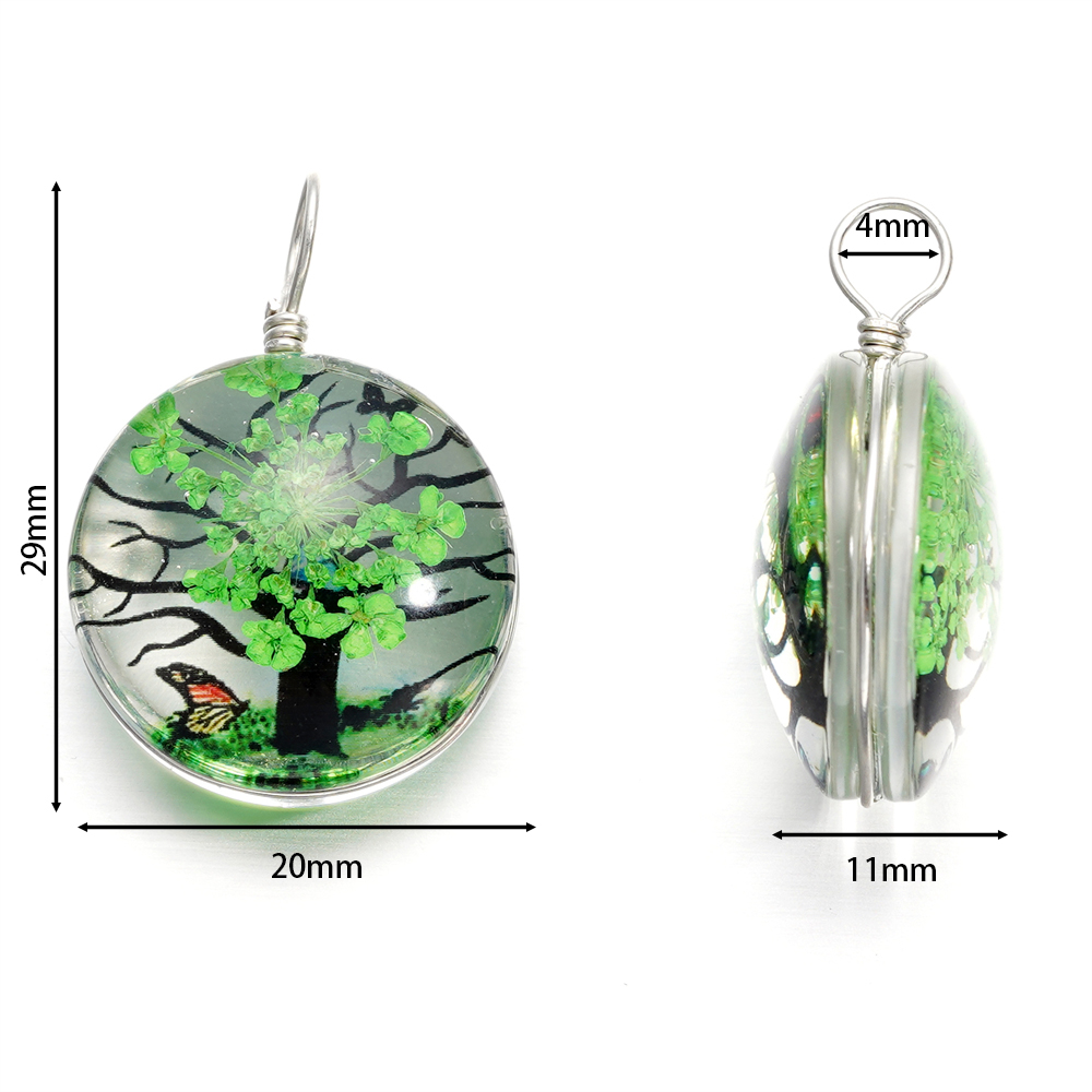 5pcs/lot 20x29mm Jewelry Cryst - Birth Flower Necklace avis et prix