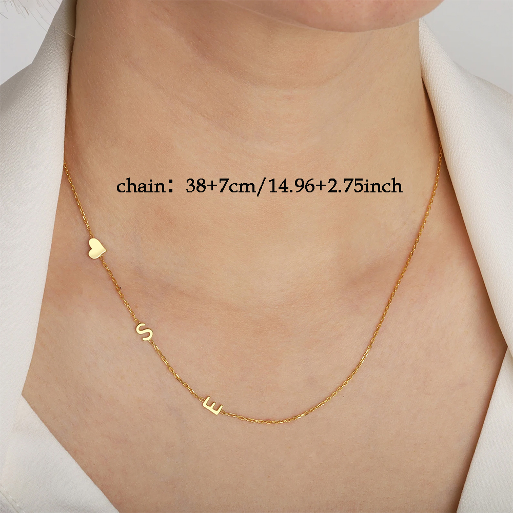 Custom Heart Sideways Letter I - Name Necklace Custom avis et prix