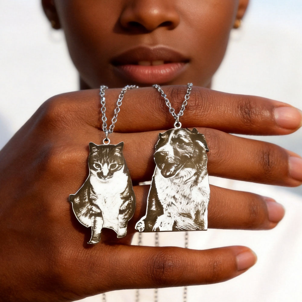 Custom Engrave Pet Photo Neckl - Pet Portrait Custom avis et prix