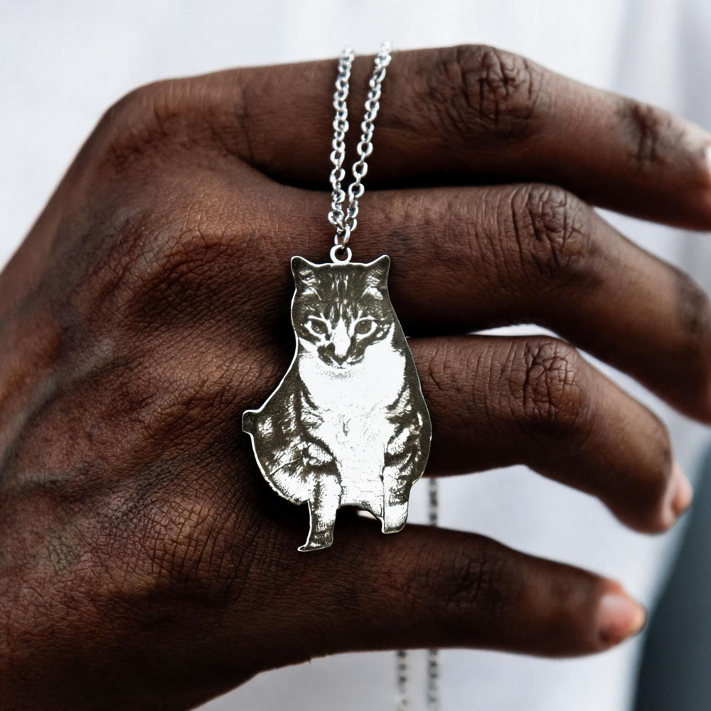 Custom Engrave Pet Photo Neckl - Pet Portrait Custom avis et prix