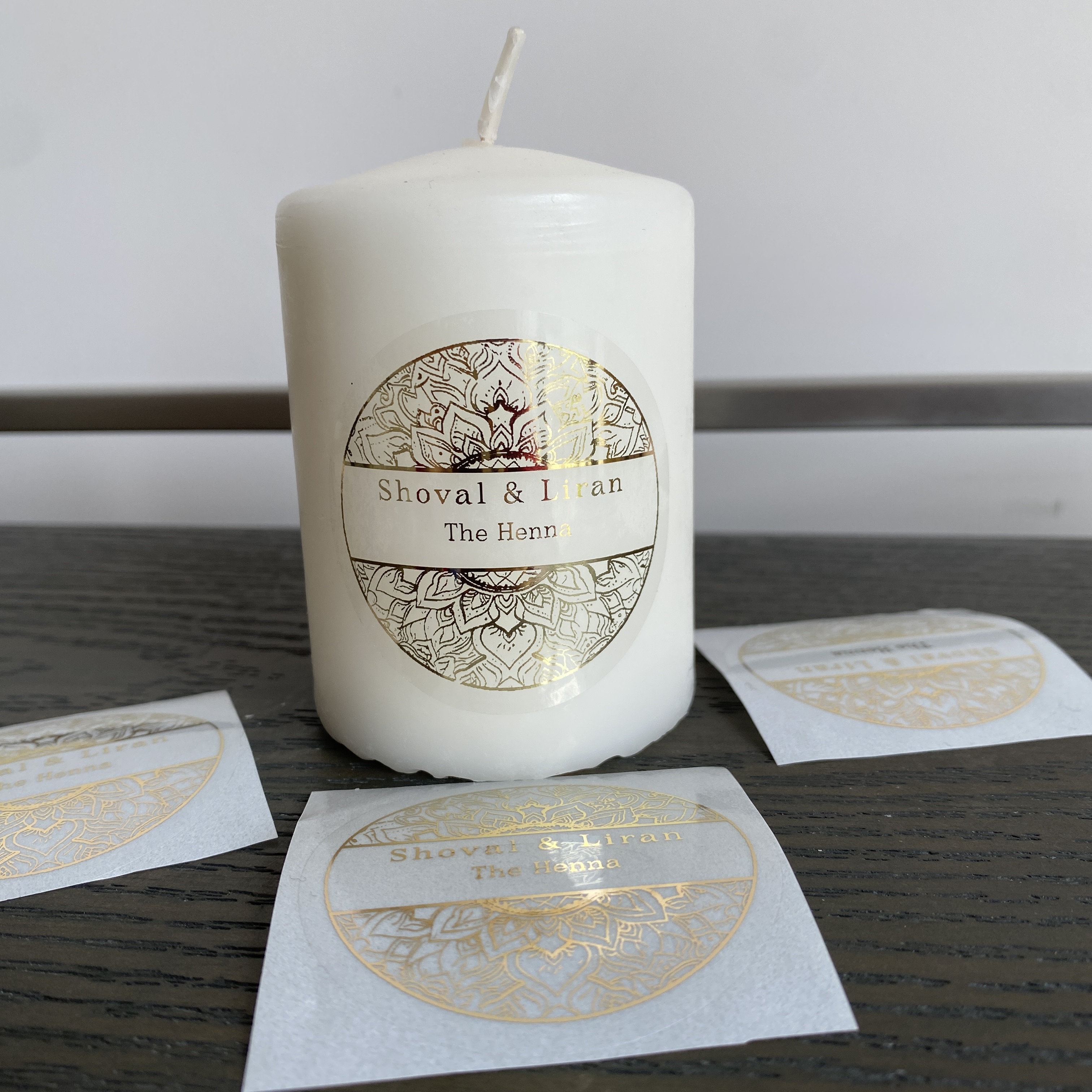 Custom henna day candle sticke - Personalised Candle Label avis et prix