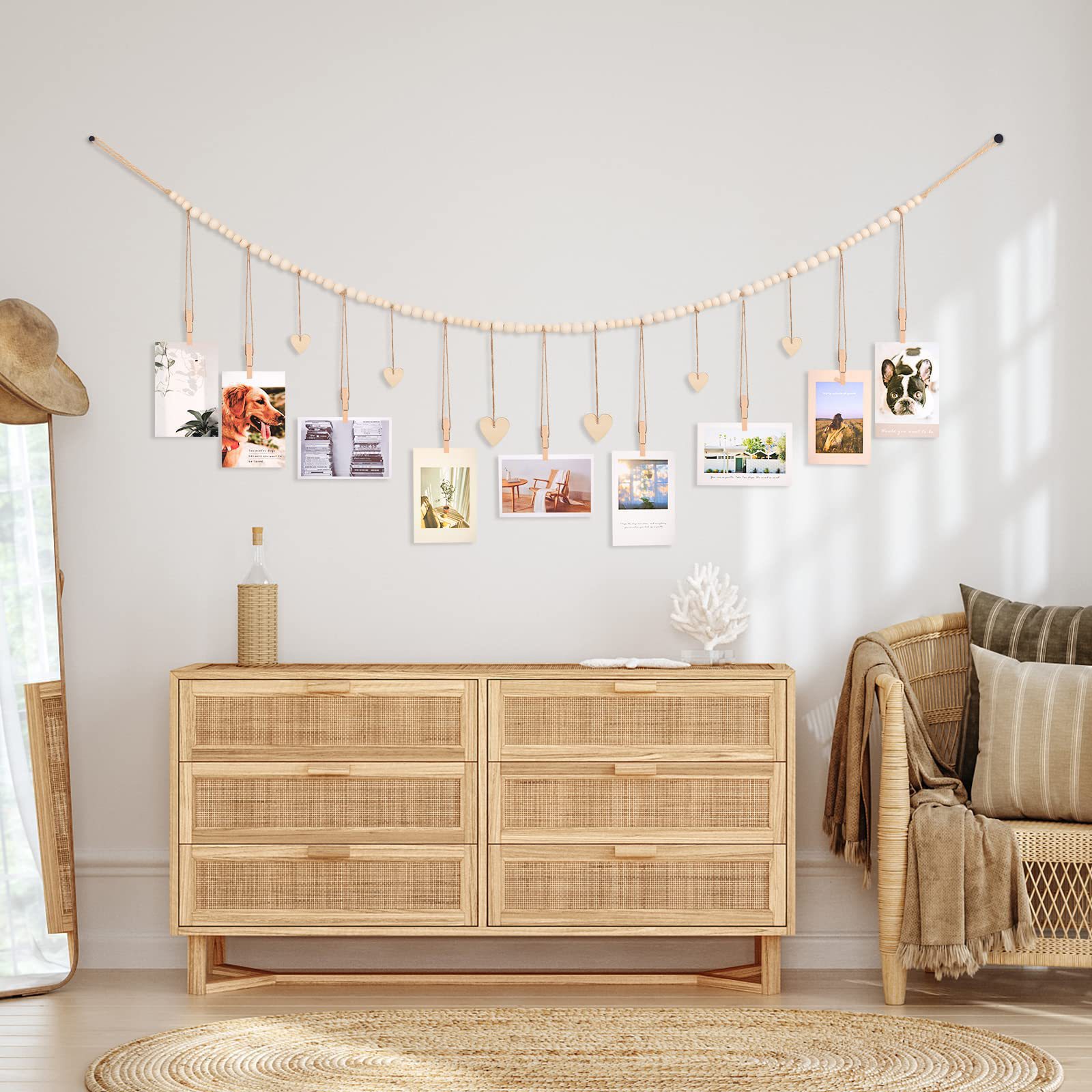 Hanging Photo Display Wall Dec - Engraved Wood Frame avis et prix