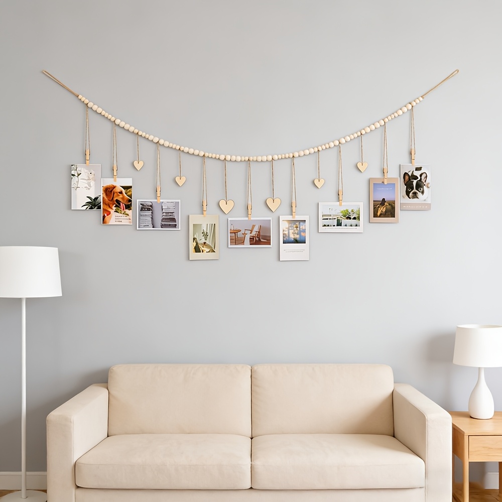 Hanging Photo Display Wall Dec - Engraved Wood Frame avis et prix