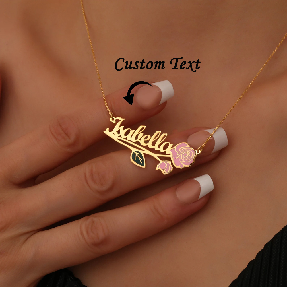 Personalized Colorfuls Birth F - Name Necklace Custom avis et prix