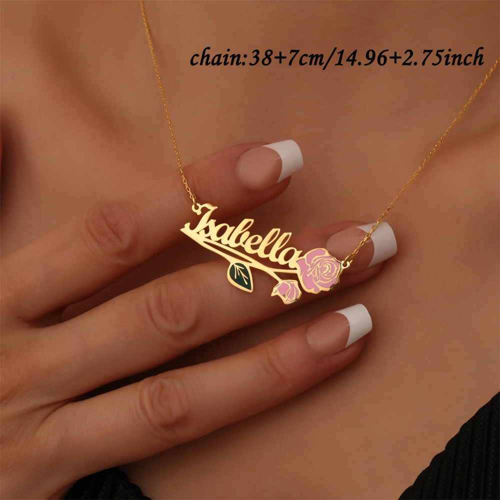 Personalized Colorfuls Birth F - Name Necklace Custom avis et prix