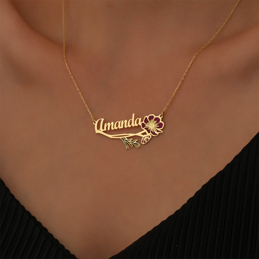 Personalized Colorfuls Birth F - Name Necklace Custom avis et prix