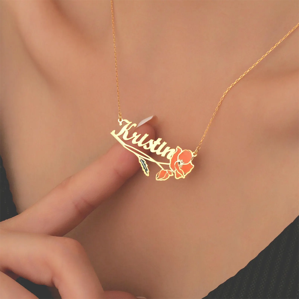 Personalized Colorfuls Birth F - Name Necklace Custom avis et prix