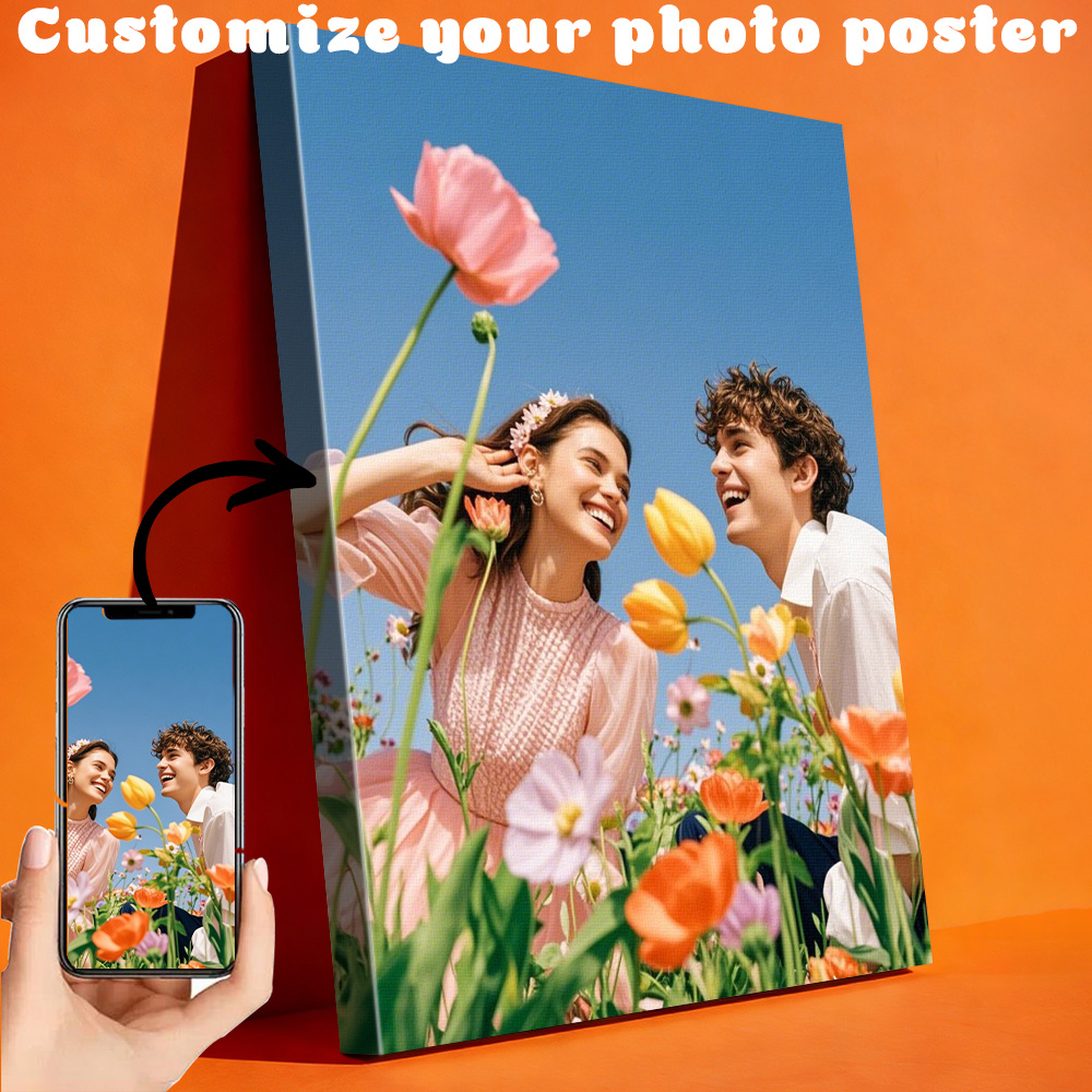 1 customized photo canvas, opt - Engraved Wood Frame avis et prix