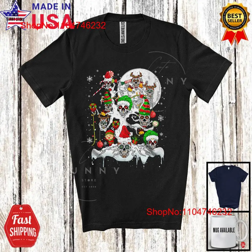 Santa ELF Sugar Skull On X mas - Family Tree Print avis et prix